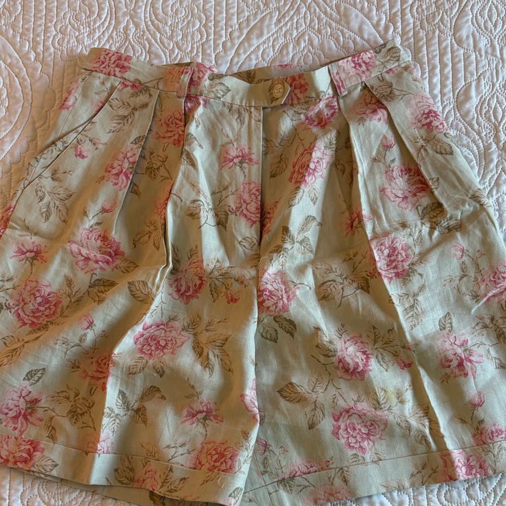 Polo by Ralph Lauren Floral Shorts in Pink and Cream